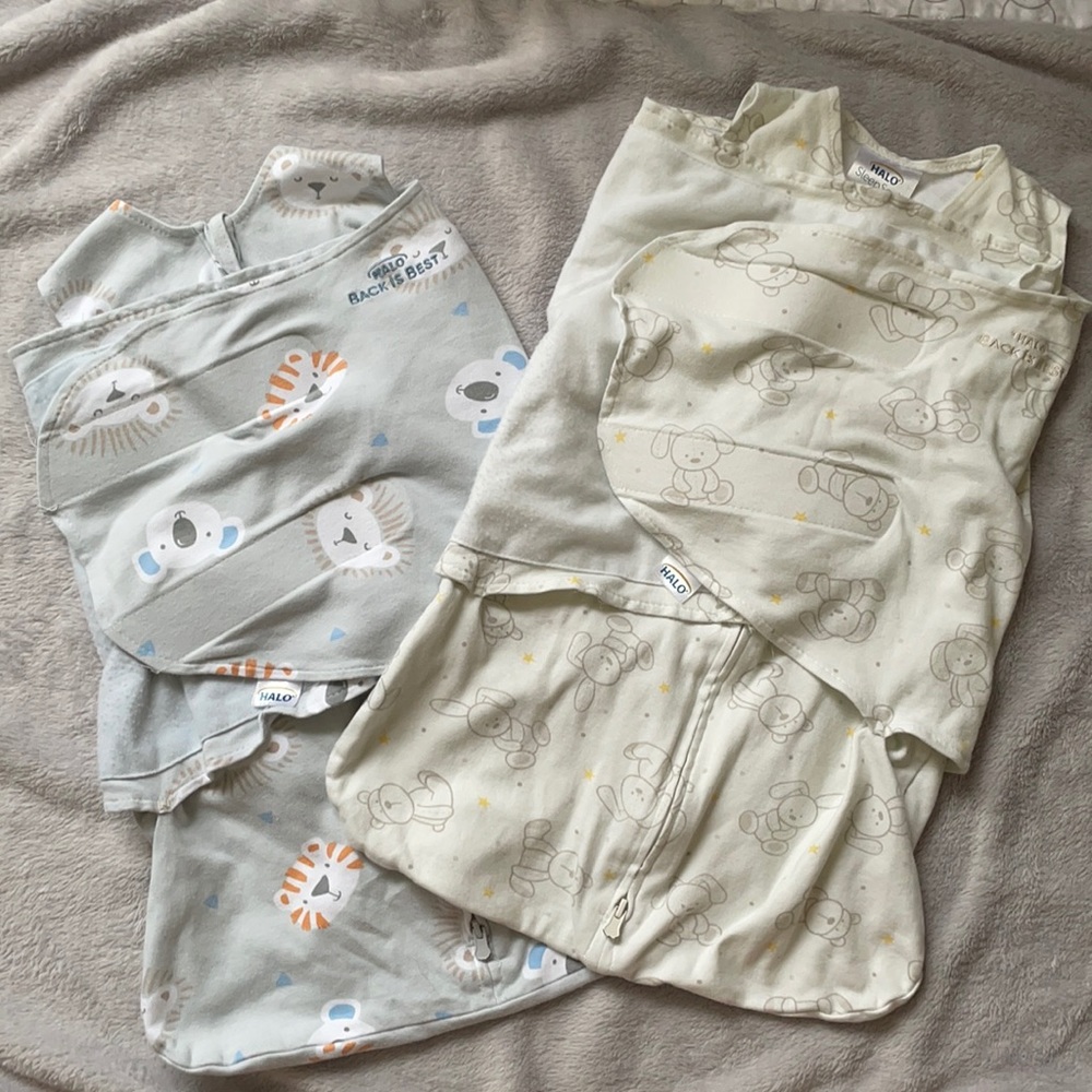 Halo swaddles bundle of 2 newborn (6-12 lbs)